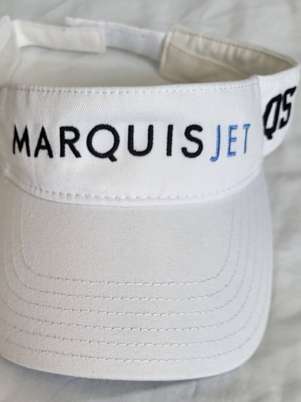 Netjets Visor Men's One Size Marquis Jet QS Fresh Lift White Blue Hat Outdoor